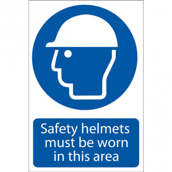 Draper 72869 - 'Safety Helmet Must Be Worn' Mandatory Sign