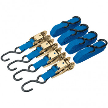 Draper 60960 - 375kg Ratcheting Tie Down Strap Set (4 Piece)