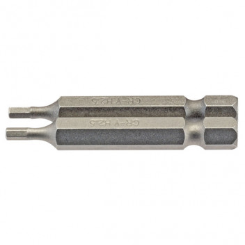 Draper 64246 - 2.5mm 1/4" Hex. Hexagonal Insert Bit 50mm Long x 2