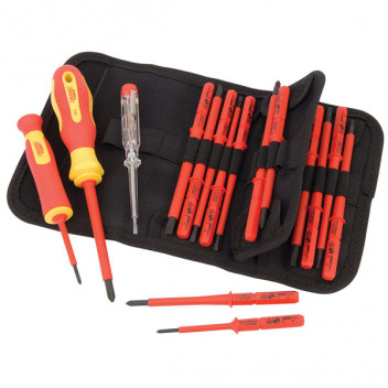 Draper Expert 05776 - Ergo Plus&#174; VDE Screwdriver Set with Interchangeable Blades (18 Piece)