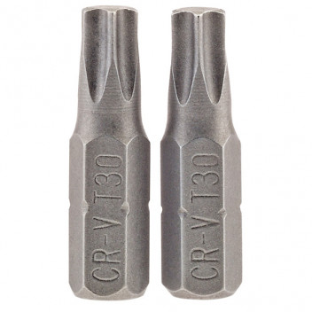 Draper 66435 - T30 1/4" Hex. Draper TX-STAR&#174; Insert Bit 25mm Long x 2