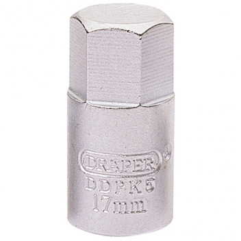 Draper 38323 - 17mm Hexagon 3/8 Square Drive Drain Plug Key