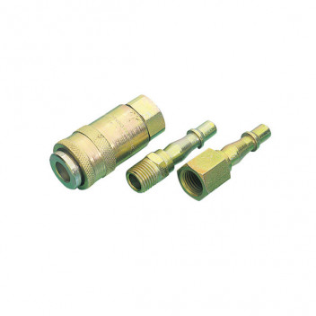 Draper 37844 - Air Line Coupling Set 1/4 BSP (3 Piece)