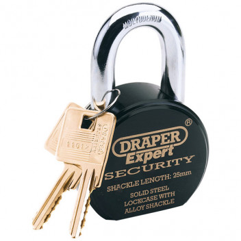 Draper Expert 64206 - Expert 63mm Heavy Duty Stainless Steel Padlock and 2 Keys