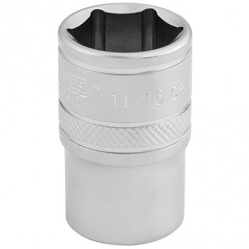 Draper Expert 16630 - 1/2" Square Drive 6 Point Imperial Socket (11/16")