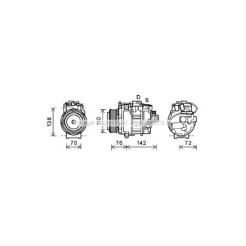 AVA BWAK419 - Compressor (A/C)