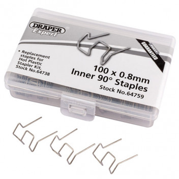 Draper 64759 - 0.8MM Bent Castle Staples (50)