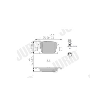 Jurid 573009J - Brake Pad Set (Rear)