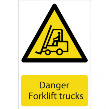 Draper 72360 - 'Danger Forklift Trucks' Hazard Sign