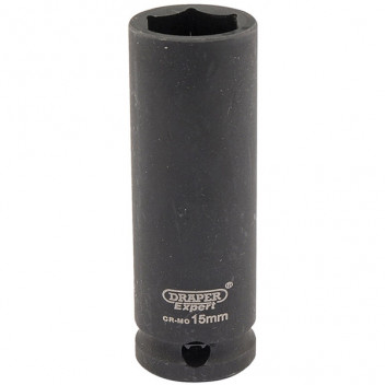 Draper Expert 06888 - Expert 15mm 3/8" Square Drive Hi-Torq&#174; 6 Point Deep Impact Socket