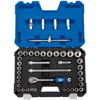 Draper Expert 16453 - 1/2" Sq. Dr. Combined MM/AF Socket Set (41 Piece)