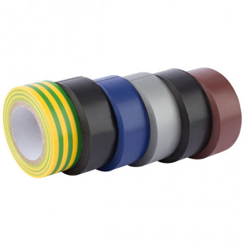 Draper Expert 90086 - Expert 6 x 10M x 19mm Mixed Colours Insulation Tape to BSEN60454/Type2