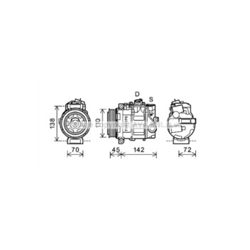 AVA MSAK615 - Compressor (A/C)