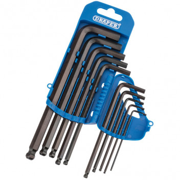 Draper 33694 - Metric Hexagon and Ball End Hexagon Key Set (10 Piece)