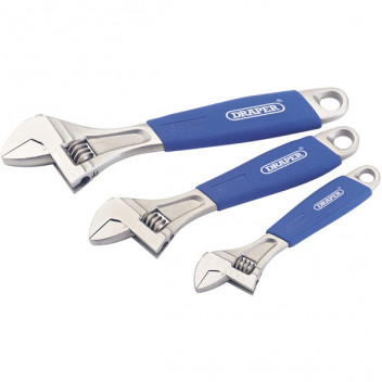 Draper 88598 - Soft Grip Crescent-Type Adjustable Wrench Set (3 Piece)