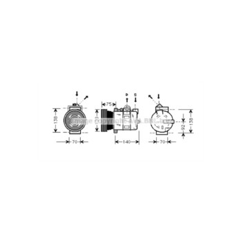 AVA AUAK043 - Compressor (A/C)