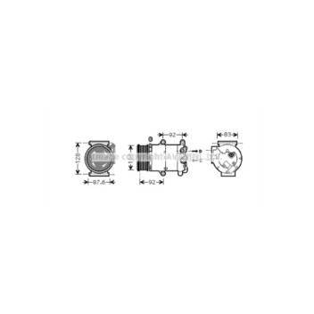 AVA VOAK184 - Compressor (A/C)