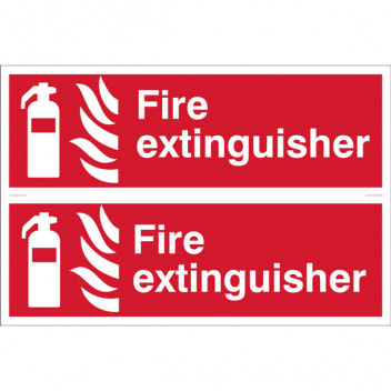 Draper 72444 - 2 x 'Fire Extinguisher' Fire Equipment Sign