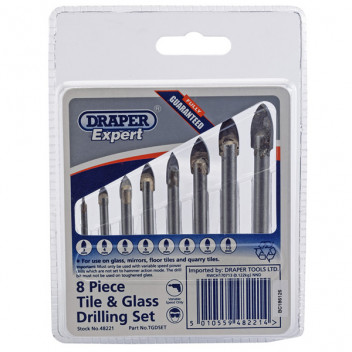 Draper Expert 48221 - Tile and Glass Drilling Set (8 Piece)