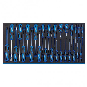 Draper Expert 63406 - Soft Grip Screwdriver Set in Full Drawer EVA Insert Tray (27 Piece)