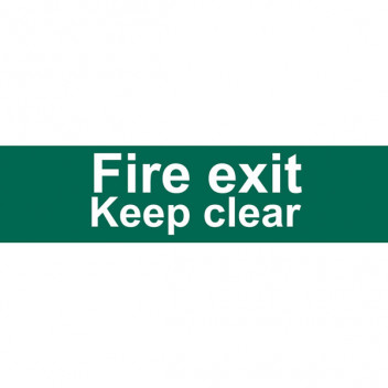 Draper 73221 - 'Fire Exit Keep Clear' Safety Sign