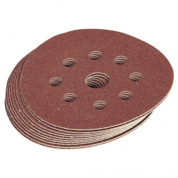 Draper 63372 - Ten 125mm Assorted Grit Hook and Loop Sanding Discs