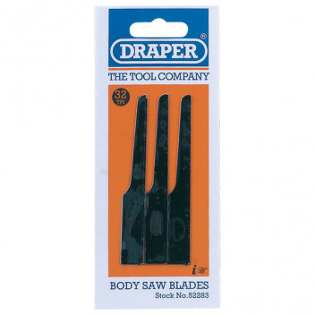 Draper 52283 - 32 tpi Air Body Saw Blades (3)
