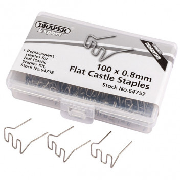 Draper 64757 - 0.8mm Flat Castle Staples (50)