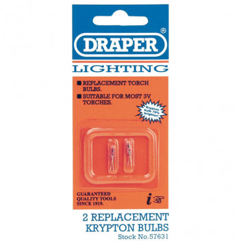Draper 57631 - Spare Bulbs (2) for Lanterns/Torches