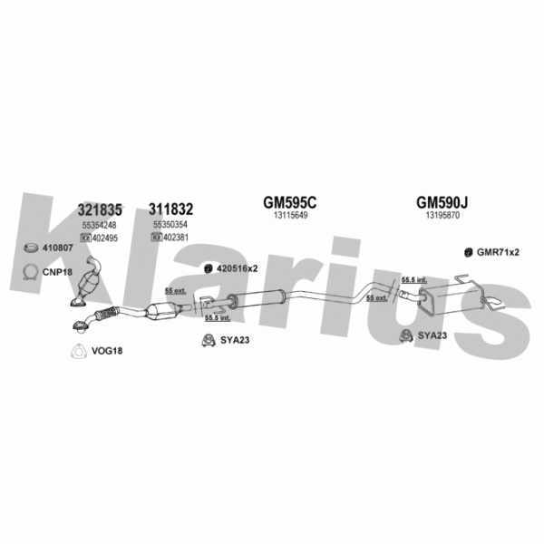 Klarius 392118 - Exhaust System