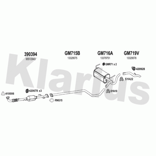 Klarius 391913 - Exhaust System