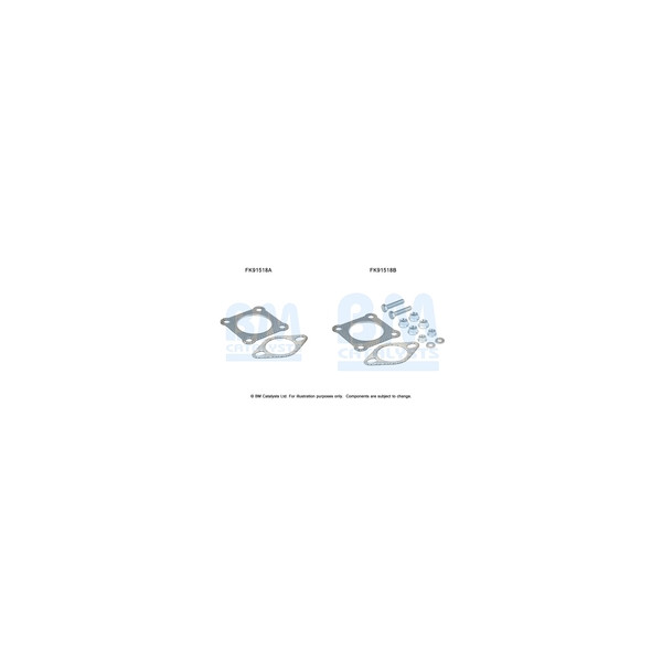 BM Catalysts FK91518 - Fitting Kit-Catalyst (Front)
