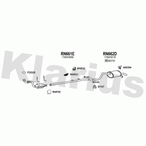Klarius 720751 - Exhaust System