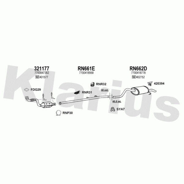 Klarius 720850 - Exhaust System