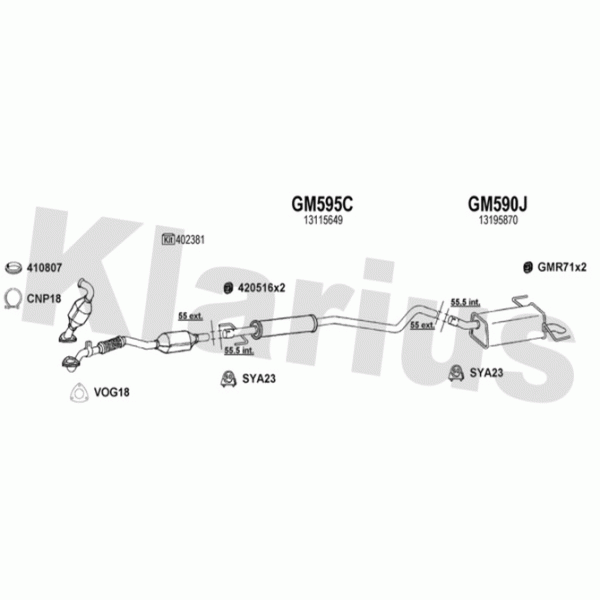 Klarius 392118 - Exhaust System