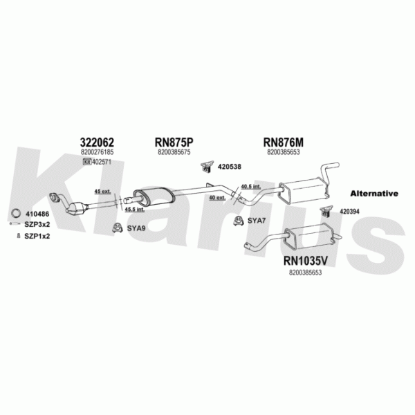 Klarius 720961 - Exhaust System