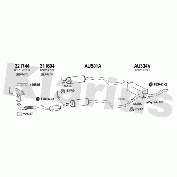 Klarius 940520 - Exhaust System