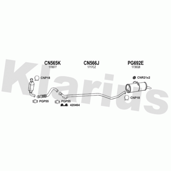 Klarius 180654 - Exhaust System
