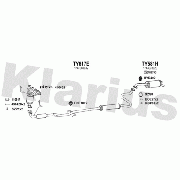 Klarius 900414 - Exhaust System