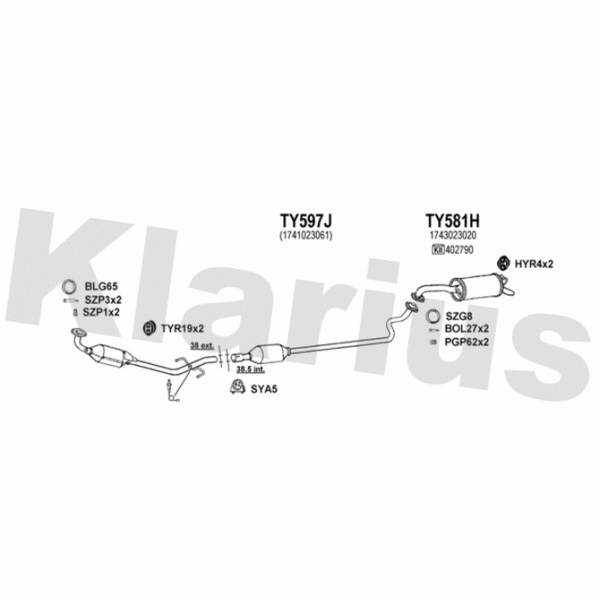 Klarius 900383 - Exhaust System