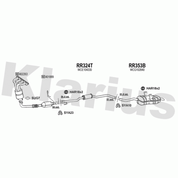 Klarius 120425 - Exhaust System