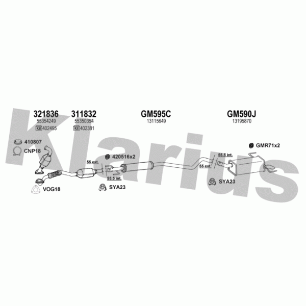 Klarius 392119 - Exhaust System