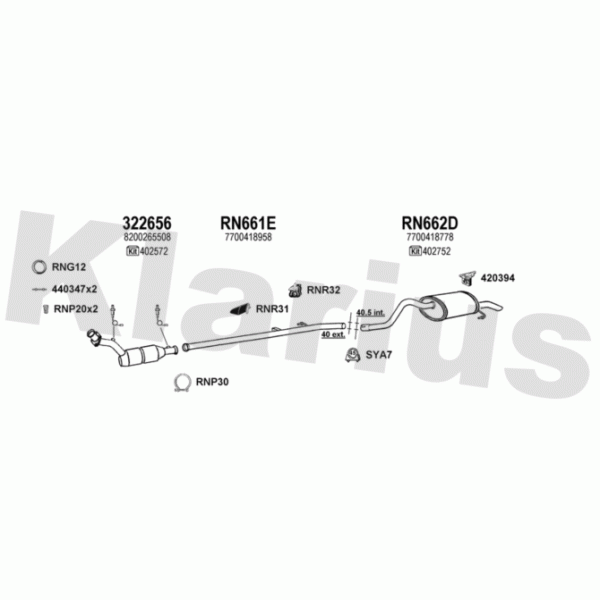Klarius 721104 - Exhaust System