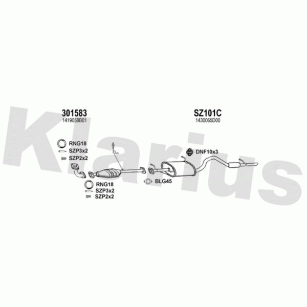 Klarius 820115 - Exhaust System
