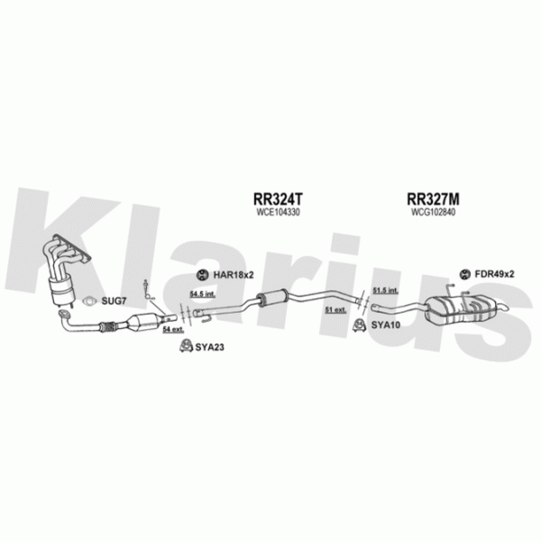 Klarius 120374 - Exhaust System