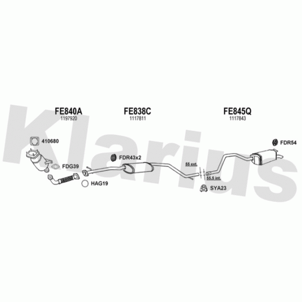 Klarius 361521 - Exhaust System