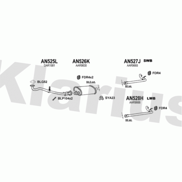Klarius 160374 - Exhaust System