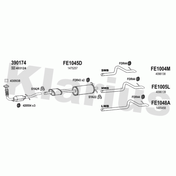 Klarius 362334 - Exhaust System