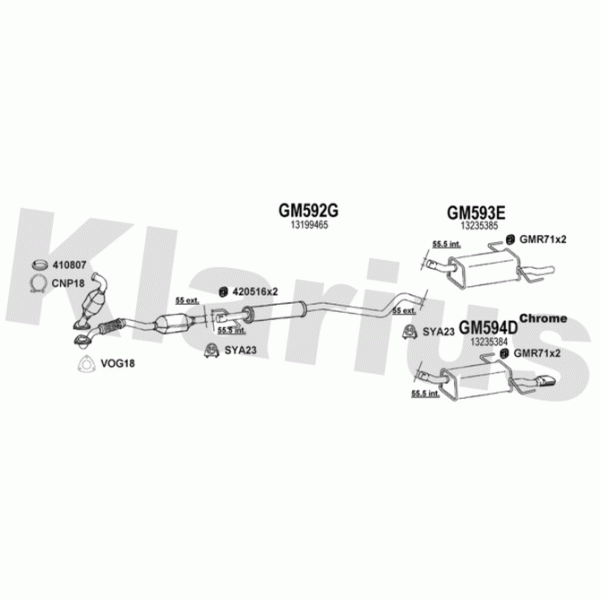 Klarius 392155 - Exhaust System