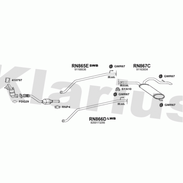 Klarius 392141 - Exhaust System